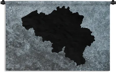 Produktbild von MuchoWow® Wandteppich Wandbehang Karte - Belgien - Grau 150x100 cm Tapisserie Dekoration Wandtuch - Waschbar - Tapisserien - Wand-Decke