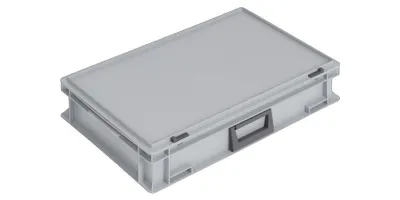 Obrázek produktu pro Plastový kufr L600xŠ400xV133 mm PP 1 rukojeť posuvný uzávěr šedý 24 l