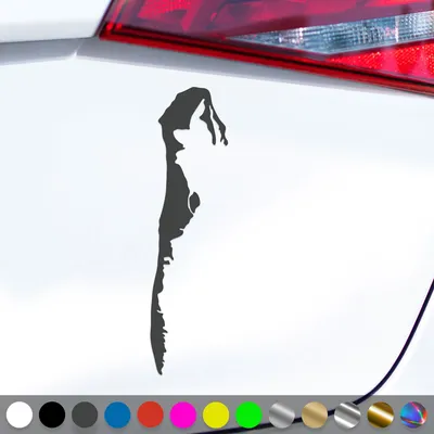 Produktbild von PantherPixel Insel Hiddensee Aufkleber Ostsee Umriss Maritim Sticker Auto Geschenkidee Farbe Dunkelgrau