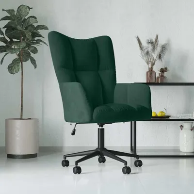Immagine prodotto di vidaXL Poltrona relax in velluto verde scuro