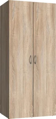 Produktbild von Kleiderschrank - Eiche Sägerau Nachbildung - 80 x 185 cm - mit Kleiderstange
