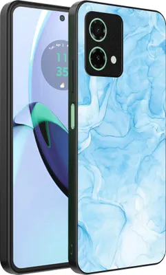 Obrázek produktu pro Vhodné pro Motorola Moto G84 Pouzdro na telefon s mramorovým potiskem - TPU zadní kryt pouzdra s mramorovým designem - Světle modré - Smartphonica