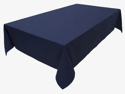 Tischdecke 150x260 cm, 100% Baumwolle, Marineblau, rechteckig