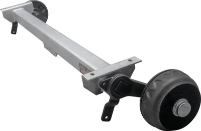 Produktbild von KNOTT VGB13 Achse gebremst 1350 kg Anhänger Autotransporter 1400 mm Auflage 1800 mm Spurmaß 5x112 Radanschluss verzinkt wartungsfrei stabil