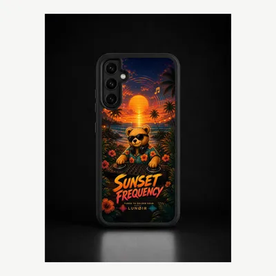 Productafbeelding van Samsung A14 hoesje, telefoonhoesje, beschermhoesje, case met zonsondergangmotief – LUNØIR ©