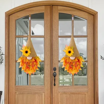 Produktbild von Herbstkranz für Haustür, Farmhouse Fall Wreaths, hängende Herbstgirlande für Herbst Ernte Thanksgiving Halloween Wohnheimdekoration