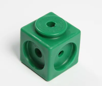 Produktbild von Dick-System - 10 Steckwürfel - Kantenlänge 3,4 cm - grün