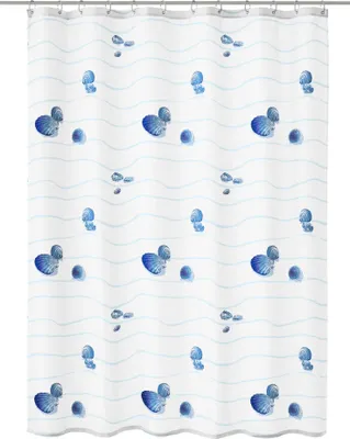 Produktbild von Kleine Wolke Duschvorhang Textil MIAMI Blau 180 x 200 cm