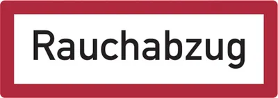 Produktbild von Dreifke® Feuerwehrschild, Rauchabzug - DIN 4066 | Alu geprägt | 297x105 mm, 1...