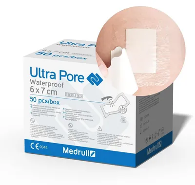 Produktbild von Wasserfestes Wundpflaster 6 x 7 cm steril transparent 50 Stück