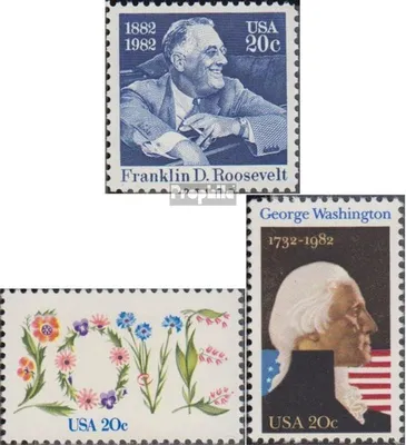 Produktbild von Briefmarken USA 1982 Mi 1527,1528A,1530 (kompl.Ausg.) postfrisch Franklin D.Roosevelt
