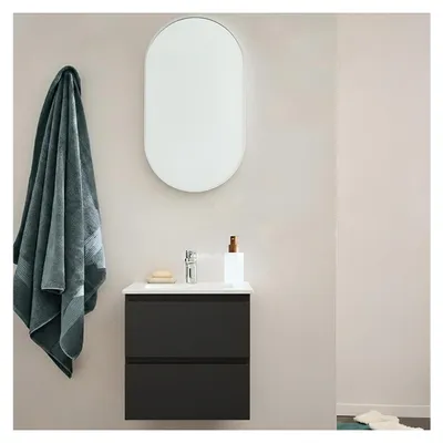 Image de Meuble vasque SORRENTO 45cm robinet chromé et miroir