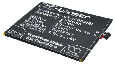 Obrázok produktu pre TECHTEK Batéria kompatibilná s [TCL] S830U, S838M, S850L nahrádza TLp021A1