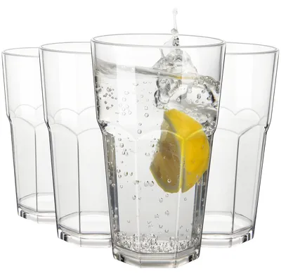 Tritan Trinkgläser 340 ml, Set mit 4, spülmaschinengeeignet