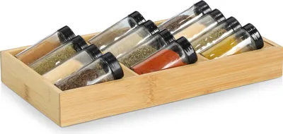 Produktbild von Zeller bamboe kruidenrek lade inc. 12 potjes present - Holz - Nachhaltig