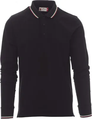 Produktbild von Langarm Poloshirt "AVIAZIONE" - Payper Schwarz/Italien S
