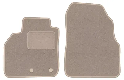Image de Tapis avant en moquette pour Renault Scenic II 2003-2009 (monospace) – 2 pièces, beiges, sur mesure – Wielganizator LUX