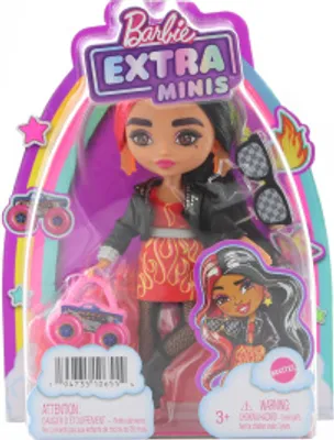 Image de Barbie Extra minis - cheveux rouge-noir HKP88