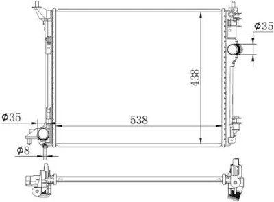 Immagine prodotto di Radiatore raffreddamento motore NRF per RENAULT MEGANE IV Hatchback