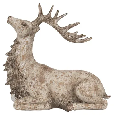 Image de Clayre & Eef Figurine de décoration Cerf 29x15x27 cm Marron Plastique