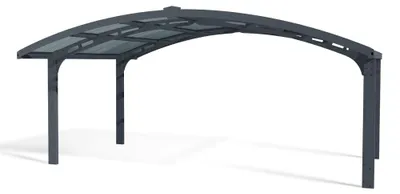 Produktbild von Palram - Canopia Aluminium Doppelcarport Arizona Wave 5000 gewellt Anthrazit 495x578x274 cm