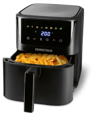 Immagine prodotto di Friggitrice ad aria GOURMETmaxx 6,5 L | 1600 W | 80 - 200 °C | Display digitale a LED touch e timer | Nero