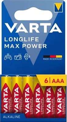 Image de Piles Aaa Varta Longlife Max Power Alcalines Haute Performance - Varta