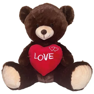Imagen del producto de Oso de peluche suave con forma de corazón, 50 cm. Peluche, regalo, amor, San Valentín