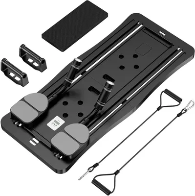 Obrázek produktu pro Pilates Reformer – Fitness zařízení – Komplexní trénink – Skládací design – 3,53 kg – Černá barva
