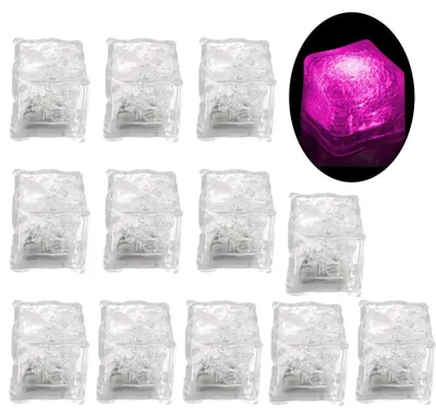 Produktbild von Leuchtende LED-Eiswürfel, 12er-Packung für Getränke und Events