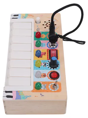 Produktbild von Elektronisches Brettspielzeug für Kleinkinder, multifunktionales Holzklavier, zum Üben der Früherziehung, tägliche Unterhaltung