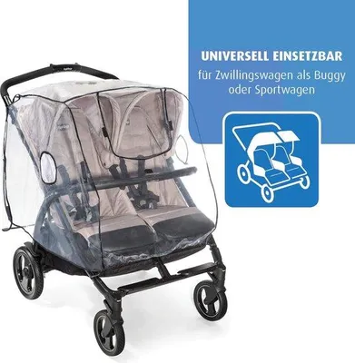 Produktbild von Famanu Regenabdeckung für Zwillingswagen - 1 Stück