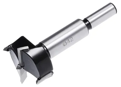 Immagine prodotto di Trapano Forstner da 42 mm, in carburo di tungsteno, per legno e plastica, ideale per mobili e cerniere di porte