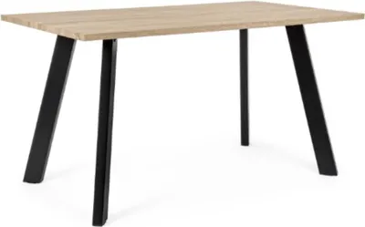 Immagine prodotto di Tavolo gigante 140 x 80 x 75 cm acciaio MDF nero naturale