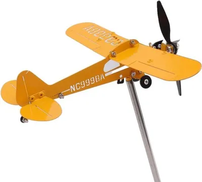 3D Garten Wetterhahn Flugzeug - Metall Dekoration für Garten, Patio und Rasen - Einzigartiger wetterfester Wetterhahn für