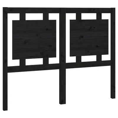 Produktbild von vidaXL Kopfteil Schwarz 125,5x4x100 cm Massivholz Kiefer
