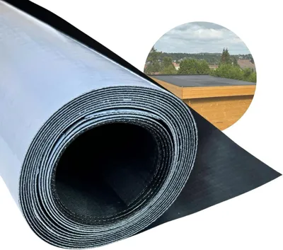 Produktbild von EPDM Dachbahn selbstklebend EasyStick – Dachfolie für Gartenhaus, Carport & Flachdach, wasserdicht, UV-beständig, KSK Abdichtung, schwarz 5m²