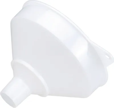 A white funnel is shown against a white background.