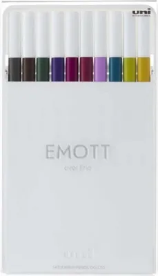 Immagine prodotto di Uni-Ball Emott evidenziatore 10 pz Blu, Marrone, Verde, Grigio, Viola, Rosso, Viola, Giallo