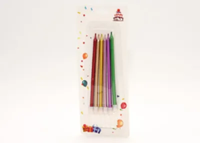 Obrázek produktu pro Narozeninové svíčky 6 ks s držákem, 13 cm