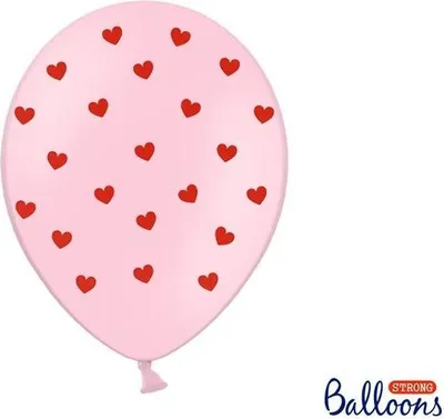 Zdjęcie produktu dla Balony lateksowe w Serca Pastelowy Róż, 30cm, 6 szt.