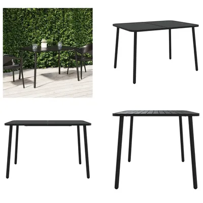 Produktbild von vidaXL Gartentisch Anthrazit 110x80x71 cm Stahl - Gartentisch - Gartentische - Außentisch - Terrassentisch