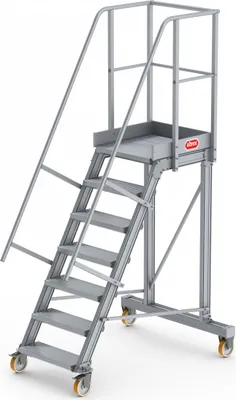 Produktbild von Altrex Podesttreppe fahrbar 60° 7 Stufen