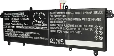 Produktbild von vhbw Akku Ersatz für Asus C31POJH, 0B200-03210100, C31N1821 für Notebook (4150 mAh, 11,55 V, Li-Polymer)
