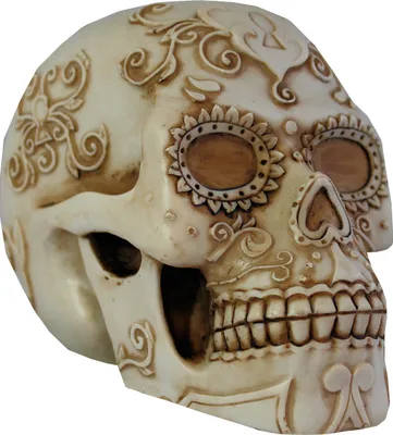 Produktbild von Dekofigur Totenkopf Schädel Sonnenblume Mystic Gothic Wohnung Dekoration