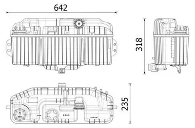 Produktbild von MAHLE Ausgleichsbehälter Kühlmittel passend für MERCEDES-BENZ ACTROS MP4 / MP5 Kühlwasser CRT 265 000P