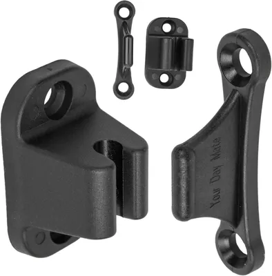 Productafbeelding van Deurvergrendeling voor caravans, 2 stuks, zwart, met schroefbevestiging, met een gatafstand van 35 mm en 48 mm, deurslot