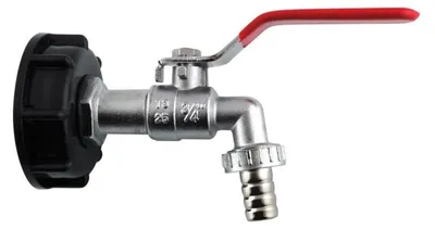 Produktbild von S60x6-Anschlussstück mit Ventil für IBC-Tank