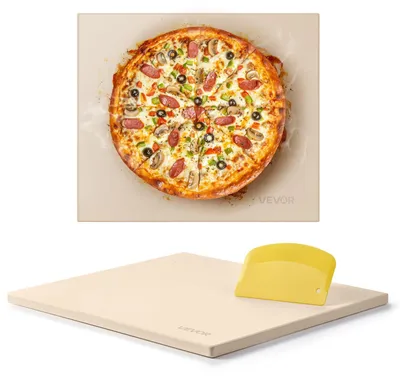 Pizzasstein 40,6x35,6 cm Cordierit 1,5 cm mit Schaber