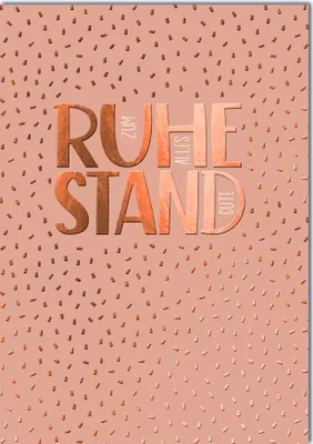 Produktbild von Ruhestand A4 Konfetti kupfer alles Gute Große DIN-A4-Karte mit Umschlag XXL-Karte